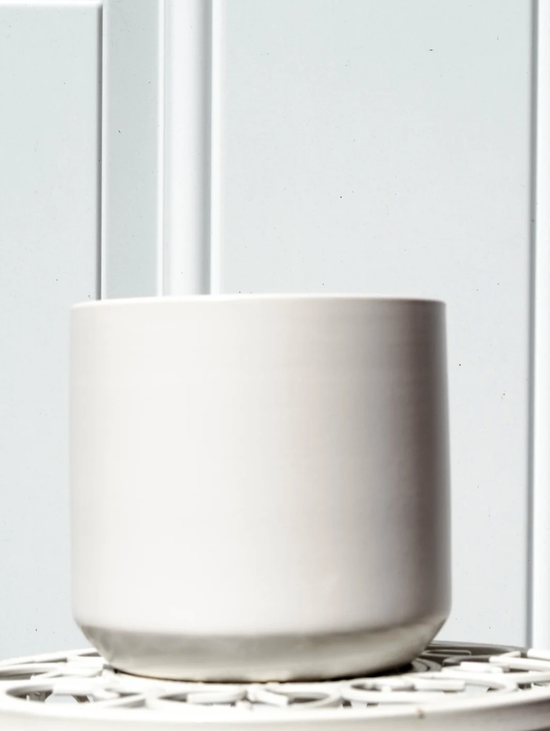 plain white ceramic plant pots White Ceramic Pot (Matte Finish) – Bloor Village Flowers