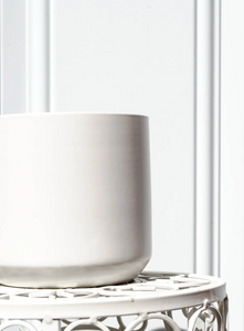 White Ceramic Pot (Matte Finish)